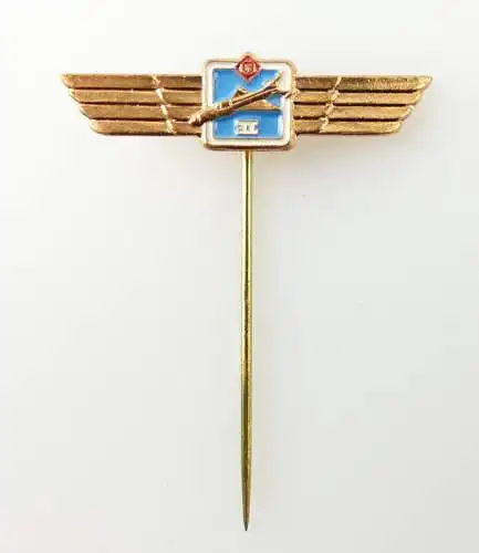 #e2030 Anstecknadel Abzeichen Flugzeugführer Stufe II Miniatur DDR bronzefarben