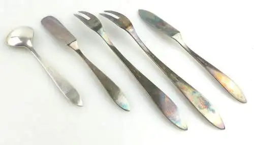 5 original alte WMF Vorleger in 90er Silberauflage e1841