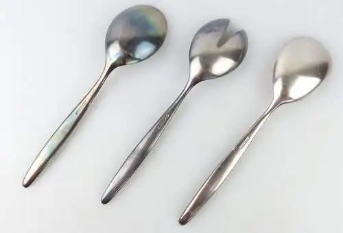 3 original alte WMF Vorlegelöffel /Salatlöffel in 90er Silberauflage e1838