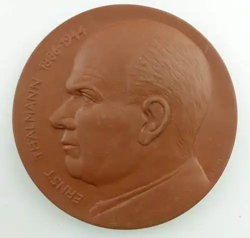 Meissen Medaille: Ernst Thälmann 1886-1944 braun e1578