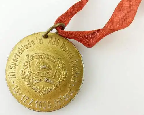 Medaille: Dem Sieger III. Spartakiade im RBD Bezirk Cottbus 1960 In Forst e1533