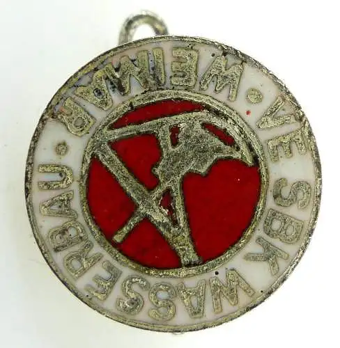 Abzeichen: VE SBK Wasserbau Weimar DDR silberfarben e1518