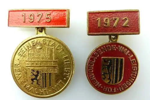 2 Abzeichen: 1975/ 1972 VMI Dresden für hervorragende Leistungen e1994