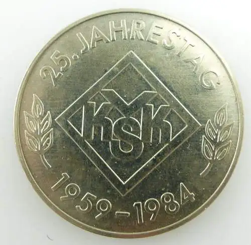 Medaille: silberfarben 25. Jahrestag des Vereins KSK 1959-1984 e1480