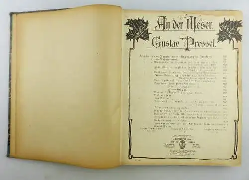 Buch: An der Weser von Gustav Pressel 1908 e1381