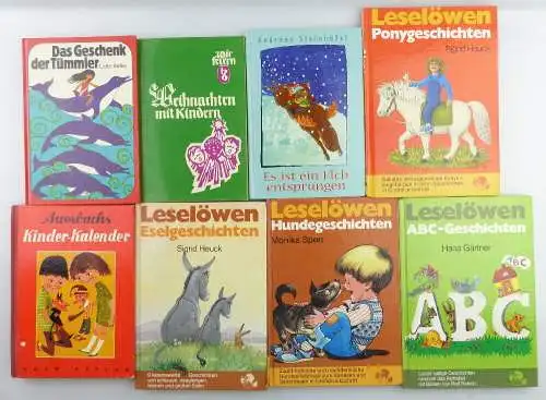 8 alte Kinderbücher: z.B. Leselöwen Eselgeschichten etc. e1077