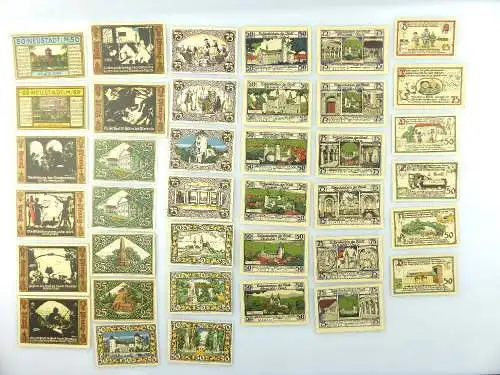 Verschiedene Serien Notgeld - 38 Scheine z.B.Fürstenwalde /Spree etc. e1012
