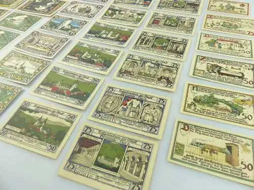 Verschiedene Serien Notgeld - 38 Scheine z.B.Fürstenwalde /Spree etc. e1012