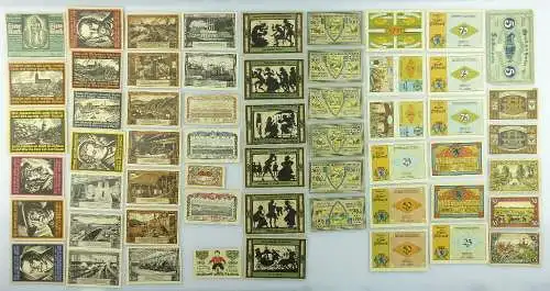 Verschiedene Serien Notgeld - 55 Scheine z.B. Genthin, Bitterfeld etc. e1011