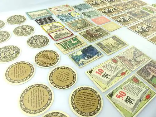 Verschiedene Serien Notgeld - 49 Scheine - z.B. Altona, Oldenburg etc. e1009