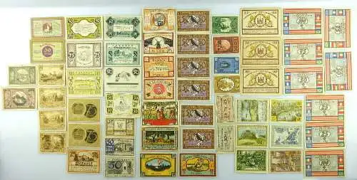 Verschiedene Serien Notgeld - 58 Scheine z.B. Bremen, Pyritz etc. e1003