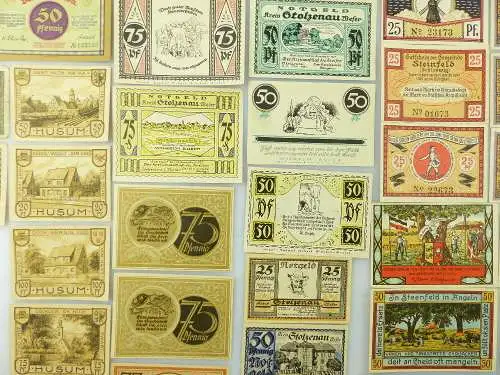 Verschiedene Serien Notgeld - 58 Scheine z.B. Bremen, Pyritz etc. e1003