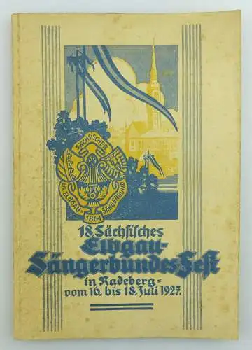 Buch: Festschrift von 1927 mit beiligender seltenen Festkarte Sängerbund e954