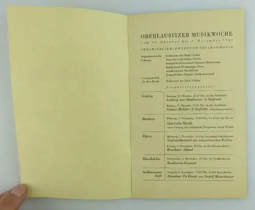 Heft Kreuzkirche Seifhennersdorf 1949 Musikwoche - Dresdner Philharmonie e867