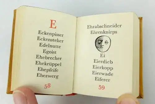 Minibuch: verflucht und zugenäht Schimpfwörter Eulenspiegel Verlag e821