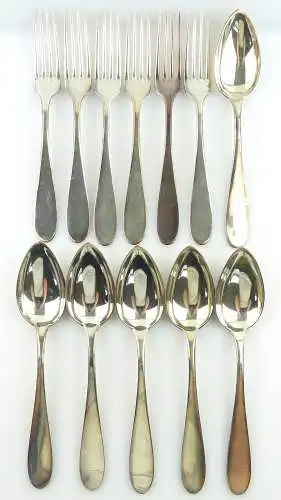 Original altes Besteck Art Krupp Berndorf 12 teilig in 90er Silberauflage e700
