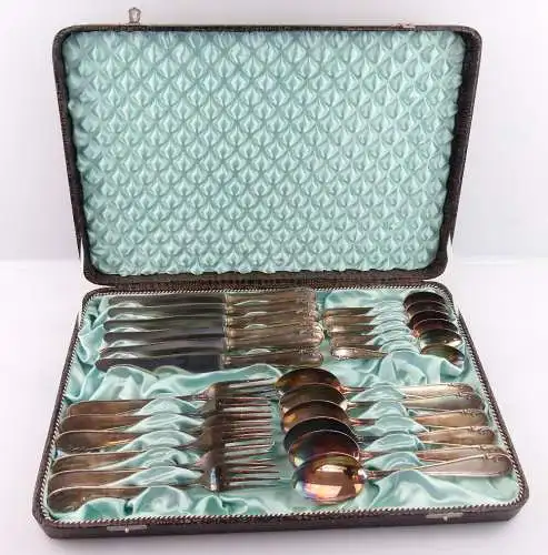 48 teiliges Smalcalda Besteck in 90/45er Silberauflage mit 2 Koffern e695