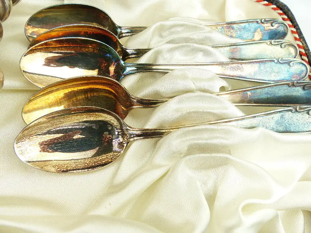 48 teiliges Smalcalda Besteck in 90/45er Silberauflage mit 2 Koffern e695 9