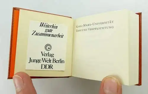 Minibuch: Karl-Marx - Universität - Erbe und Verpflichtung 1987 Danksagung e436