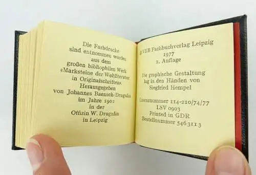 Minibuch: An der Wiege des Alphabets - Hans Lülfing Offizin Andersen Nexö e355