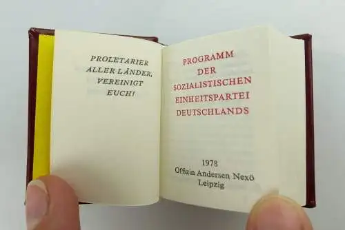 Minibuch: Programm der SED Offizin Andersen Nexö 1977 e294