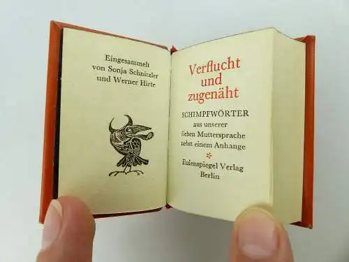 Minibuch: verflucht und zugenäht Schimpfwörter Eulenspiegel Verlag e275