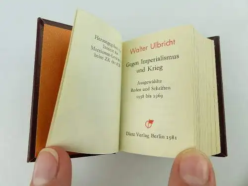 Minibuch: Walter Ulbricht Gegen Imperialismus und Krieg Dietz Berlin e266