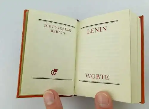 Minibuch: Lenin Worte Dietz Verlag Berlin Peter Läuter e245