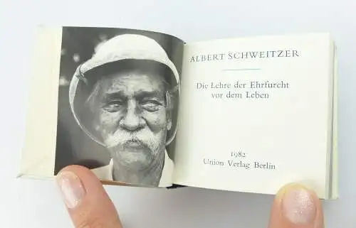 Minibuch: Albert Schweitzer  Die Lehre der Ehrfurcht vor dem Leben 1982 e228