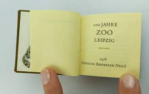 Minibuch: 100 Jahre Zoo Leipzig 1978 Offizin Andersen Nexö lose Seiten e226