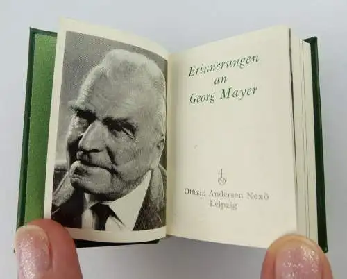 Minibuch: Erinnerungen an Georg Mayer Offizin Andersen Nexö e219