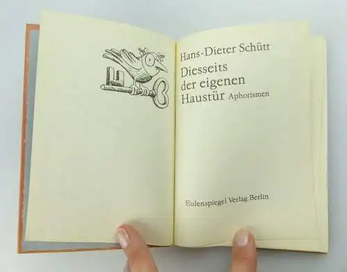 Buch: Diesseits der eigenen Haustür Hans Dieter-Schütt Aphorismen e209