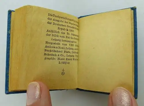 Minibuch: Verfassung der deutschen demokratischen Republik 6. April 1968 e169