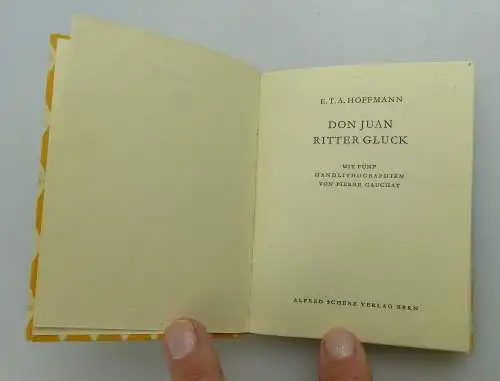 Minibuch: Hoffmann Don Juan Ritter Gluck mit 5 Handlithographien e168