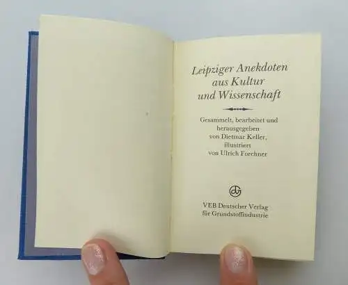 Minibuch : Leipziger Anekdoten aus Kultur und Wissenschaft in Leinen e160