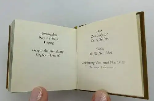 Minibuch: 100 Jahre Zoo Leipzig + mit handgeschriebener Widmung + 1978 e102