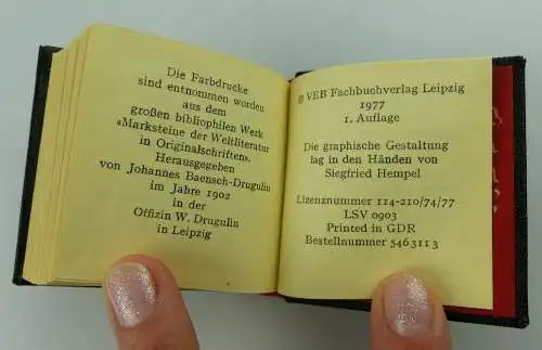 Minibuch: An der Wiege des Alphabets - Hans Lülfing Offizin Andersen Nexö e063