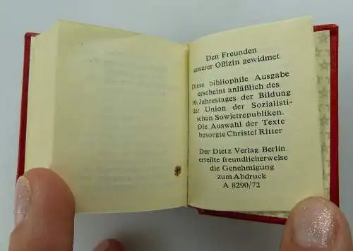 Minibuch : W.I.Lenin Zur Bildung der UdSSR  Dietz Verlag Berlin 1972 e056