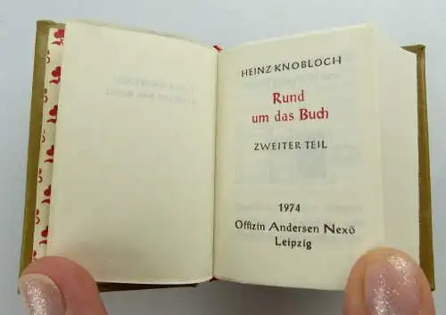 2 Minibücher: Heinz Knobloch - Rund um das Buch Offizin Andersen Nexö e042