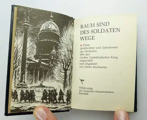 Minibuch : Rauh sind des Soldaten Wege, Militärverlag DDR + Danksagung + e041