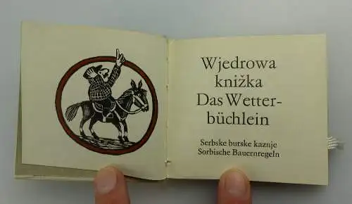 Minibuch: Das Wetterbüchlein - sorbische Bauernregel - sorbisch - deutsch e014