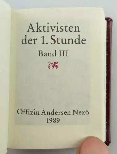 3 Minibücher: Aktivisten der 1. Stunde 1989 anläßlich 40. Jahrestag de, Buch2520