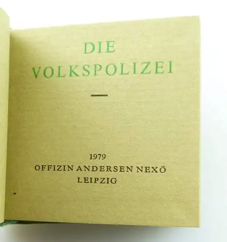 Minibuch : Die Volkspolizei  Graphischer Großbetrieb Leipzig 1979 /r678