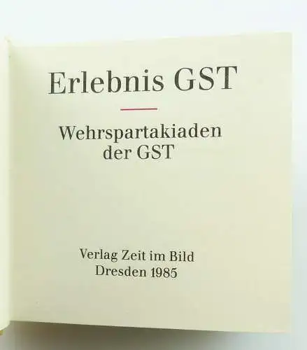 Minibuch : Erlebnis GST,Wehrspartakiaden Verlag Zeit im Bild Dresden 1985 /r677