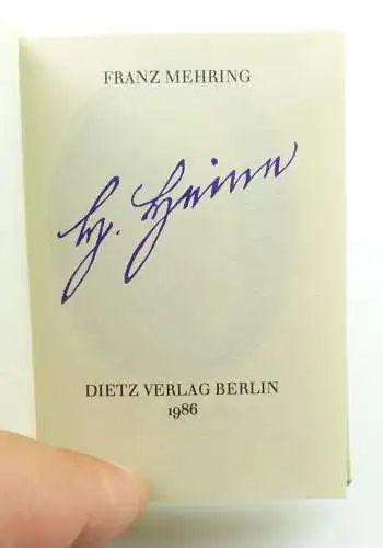 Minibuch : Franz Mehring, Heinrich Heine , Dietz Verlag Berlin 1986 /r665