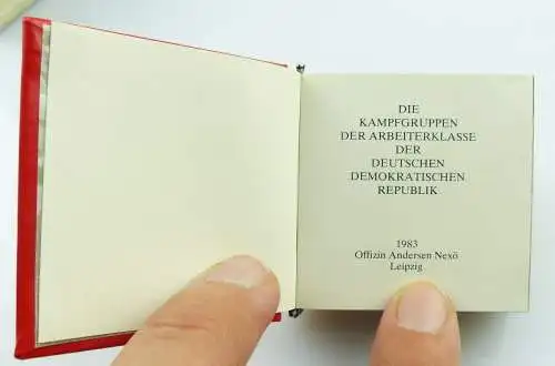 Minibuch : Die Kampfgruppen der Arbeiterklasse der DDR, Leipzig 1983 /r605