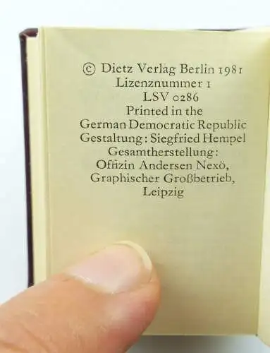 Minibuch: Walter Ulbricht, Gegen Imperialismus und Krieg, Dietz Berlin 1981/r601