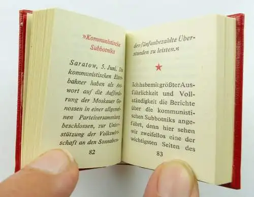 Minibuch : W.I.Lenin Die Große Initiative Dietz Verlag Berlin 1983 /r627