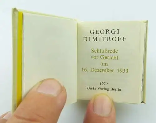 Minibuch : Georgi Dimitroff Schlussrede vor Gericht, Dietz Verlag Berlin79 /r624