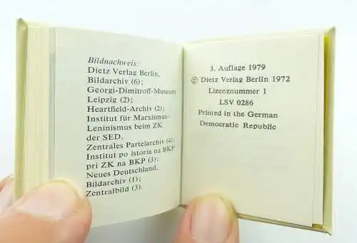 Minibuch : Georgi Dimitroff Schlussrede vor Gericht, Dietz Verlag Berlin79 /r624